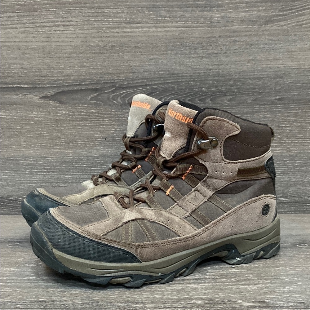 Northside Rampart Kids Youth Lightweight Mid Hiking Boots Shoes Size 5 Brown